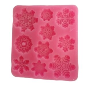 Pink Snowflake Silicone Mold
